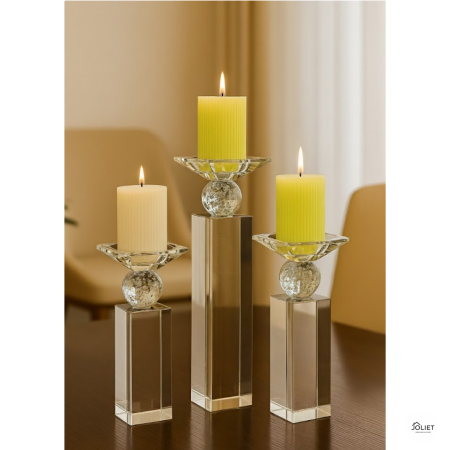 شمعدان كريستال / 3 احجام