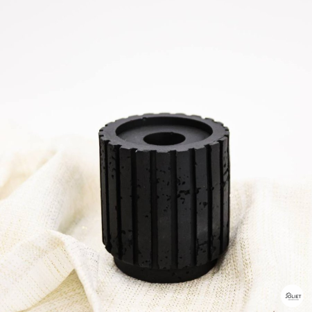 شمعذان على شكل رخام - اسود