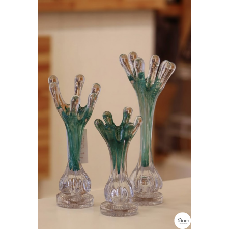 طقم تُحف زجاج - 3 قطع