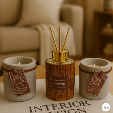 بكج شموع ومعطر عيدان - فانيلا