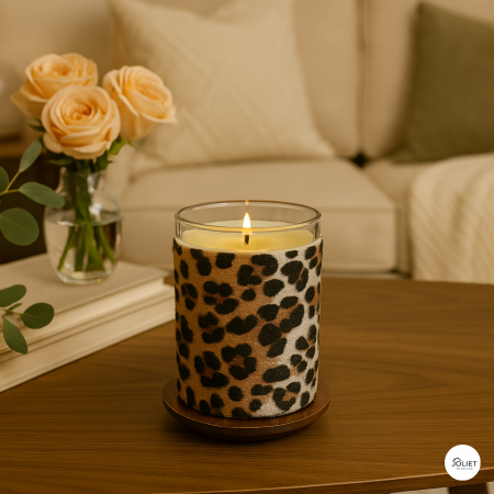 شمعة جلد النمر مخمل