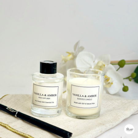 طقم معطر عيدان مع شمعة