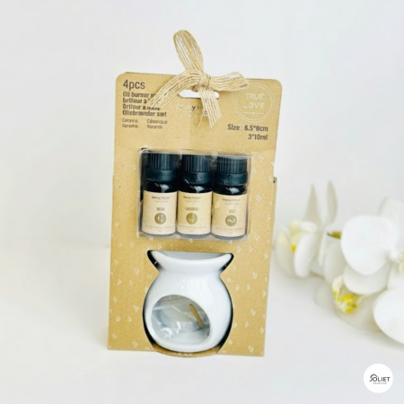 طقم مبخرة مع زيوت عطرية