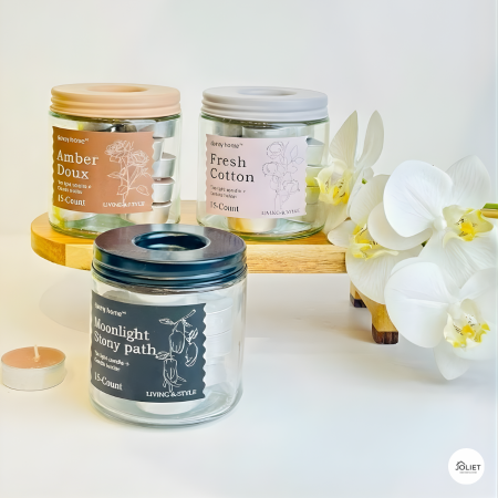 علبة شمع 15 قطعة بعلبه